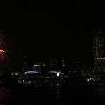 Fireworks looking from Marina Barrage
