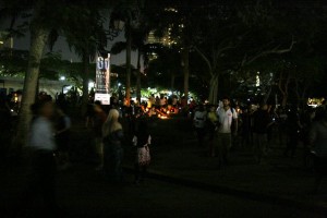 Esplanade Park during Earth Hour 2010